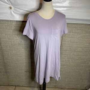 Soma Purple Short Sleeve Pocket Round Neck Casual T Shirt‎ Dress Size Small